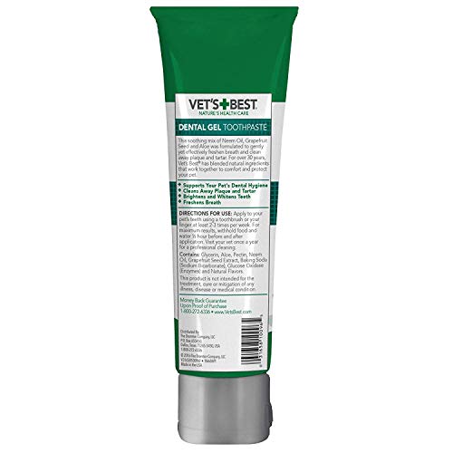 Vet's Best Enzymatic Dental Gel Toothpaste Dogs, USA Made (Toothpaste - 2 Pack)