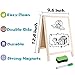 GINMIC Magnetic Letters and Numbers with Magnet Board, Alphabet ABC Magnets, Learning & Educational Toys - Uppercase Lowercase Math Symbols with Magnetic Whiteboard Chalkboard for Toddlers Kids