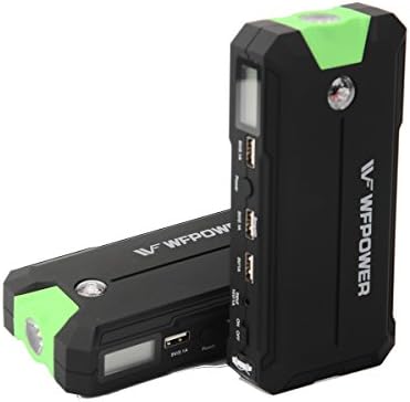 WFPOWER Portable With Carry Bag Jump Starter Power Pack 450A Peak 12000mAh with LED Flashing Light &amp; USB Type-C 5V/3A Emergency Charger Power Bank For Car Truck, Van, SUV and More