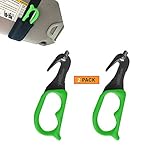 StatGear with Visor Sheath SuperVizor XT Auto Escape Survival Tool - Seatbelt Cutter and Glass Window Breaker Car Rescue Gear with Visor Sheath - Attaches to The Sun Visor - Pack of 2, Green