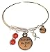 Cancer Awareness (Hope for the Cure) Expandable Wire Bangle Bracelet, in the Alex and Ani Style (Orange (Leukemia))