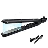 Uarter Original Hair Straightener Negative Ionic Professional Flat Iron with Travel Bag and 2 Free Clips Black