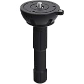 DMIDITIR 75mm Bowl Adapter, Metal Half Ball Flat to Bowl Mount Converter | Bubble Level, 3/8" Screws, Tripod Fluid Head, Long
