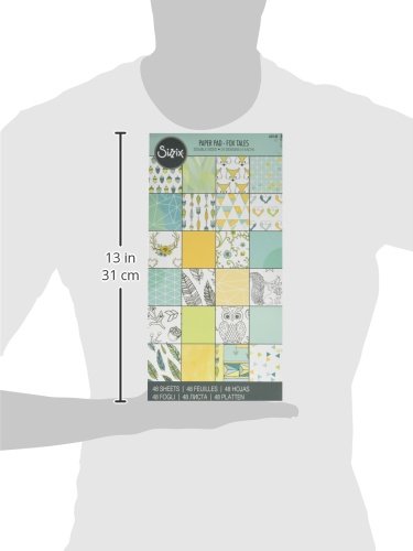 Sizzix 651143 Fox Tales Cardstock Pad (48/Pack), 6" by 12", Multicolor