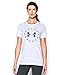 Under Armour Women's Freedom Logo Short Sleeve, White/Deep Orchid, Medium