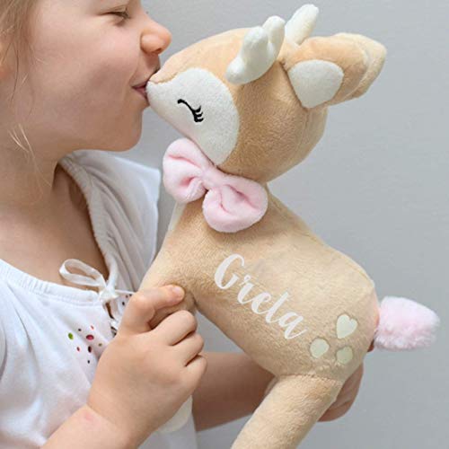 Kuscheltier Reh mit Name - Reh Kuscheltier mit Name Stofftier mit Name Kuschelreh personalisiert Waldtiere Geschenk… – Bild 10