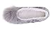 Arctic Paw Slippers for Women - Fleece Lined with Faux Fur Pompoms, Grey, 7-8