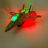 F16 Military Fighter Jet Bump & Go Action Airplane Toy with Flashing Lights & Sounds, Brand New In Box