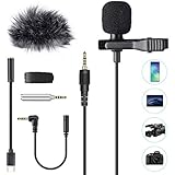 AGPTEK Lavaier Microfono per PC Smartphone con Clip e Un Parabrezza Incluso Adat