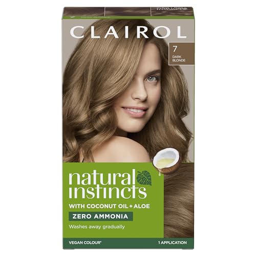 Clairol Natural Instincts Tinte para el cabello semipermanente sin amoniaco, 7 Rubio oscuro
