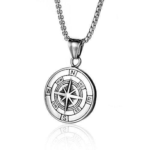 Compass Necklace Gift for Men/Wife, I'd Be Lost Without You Valentines Day, Compass Pendants Male Jewelry for Her, Romantic Anniversary Birthday Gift Ideas