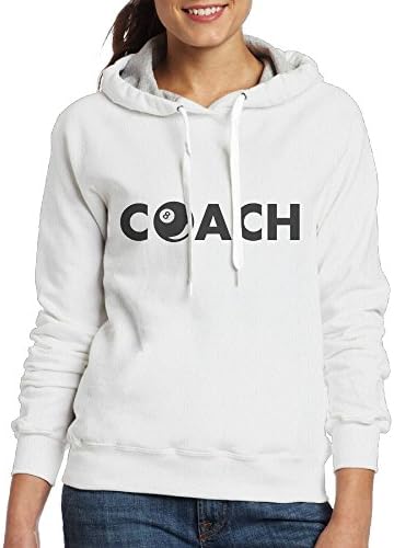 Billiard Coach Women's/Girl's Sport Leisure Slim Hoodie White