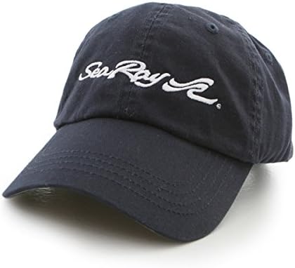 SeaRay Twill Hat Cap Navy &amp; White 100% Cotton
