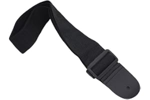 Adjustable Woven Nylon Guitar Strap with Leather Ends for Acoustic Electric Folk Guitars Durable Professional Process