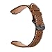 Kartice Compatible with ASUS ZenWatch 3 Band,Vintage Genuine Leather Watch Band Strap Replacement Watchband Metal Clasp Buckle (Brown 14mm)