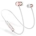 Picun H6 Bluetooth Headphones Wireless with Microphones Running Earphones for Sports, IPX4 Sweatproof in Ear Earbuds Magnetic, CSR Bluetooth 4.1 for Phone/Android Workout Headphones (Rose Gold)