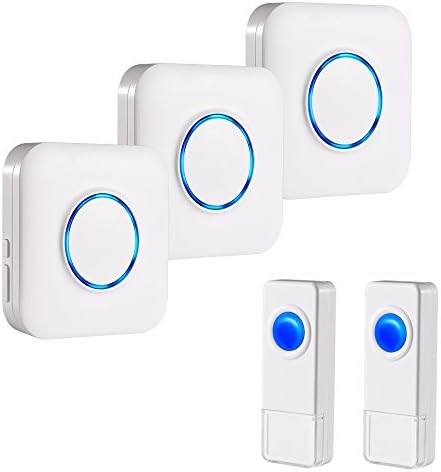 Wireless Doorbells, BITIWEND Portable IP55 Waterproof Plug In Doorbell