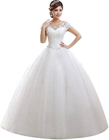 Double Shouder Floor Length Bridal Gown Wedding Dress