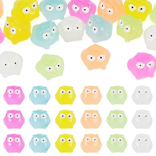 Craftora 18Pcs Luminous Mini Resin Owl Tiny Cute Glow in the Dark Animal Figures 6 Colors Micro Landscape Garden Decoration Accessories for Dollhouse Decor Party Favors at Amazon