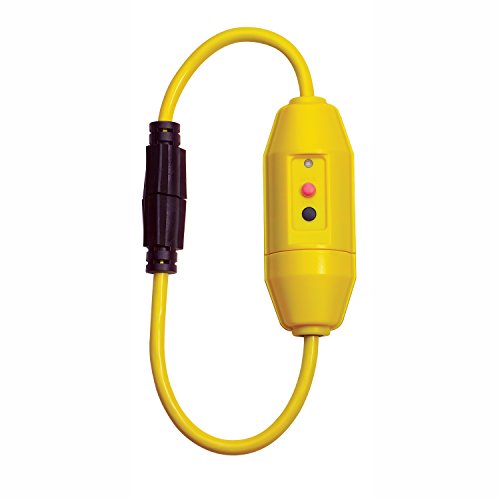 Tower Manufacturing 30396002-08 Manual-Reset 20 AMP Inline GFCI Cord, 2 Feet, Yellow
