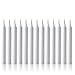Tapered Candles - 80 Bulk Set of 6” Sticks - 5 Hours Clean, Long-Burning White Candlesticks - Dripless Unscented & Hand-Dipped Tall Candles for Dinners - White Taper Candles by PARNOO