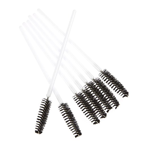 Creazy(TM) 50pcs Disposble Eyelash Brush Mascara Wands Makeup Cosmetic Tools (Black)