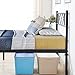 VECELO Metal Platform Bed Frame Mattress Foundation with Headboard & Footboard/Firm Support & Easy Set up Structure, Twin, Black
