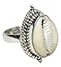 Cowrie Ring 925 Sterling Silver Beach Shell Ring
