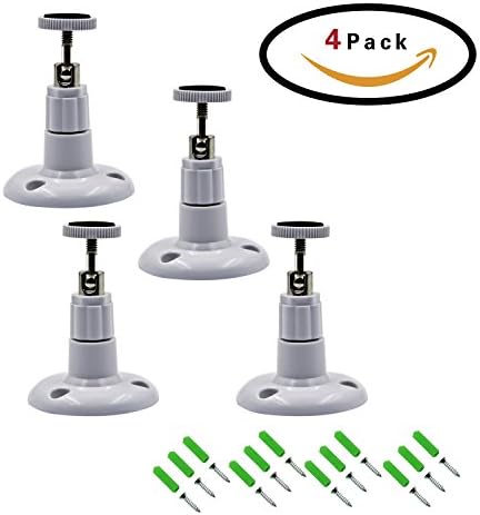 FIZZE Security Wall Mount for Arlo Camera,4 Pack Indoor and Outdoor Mount for Netgear Arlo Camera and Arlo Pro,CCTV,DVR,4 Pack,White Color