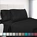 Empyrean King Size Sheets - 4 PC Super Soft King Sheets - Double Brushed Microfiber Sheets for King Size Bed - Hotel Luxury Black King Bed Sheets Set, with 4 Corner Elastic Straps