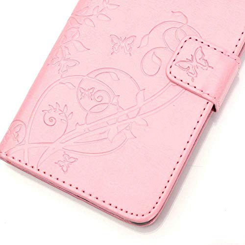 iPhone 7 Plus / 8 Plus Case, UNEXTATI Wallet Case Leather Cover for Apple iPhone 7 Plus / 8 Plus, Premium Flip Protective Case with Card Holder, Kickstand, Wrist Strap (Pink #1) - Thumbnail 2