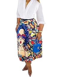 Falda plisada para dama, diseño de graffiti