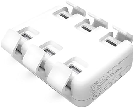 USB Charger - DAODER Universal 6-Port Charging Station USB Hub with Dusty-proof Cover for Apple iPhone X / 8 / 7 / 6, Samsung Note 8 / 7 iPad, Tablet PC, Android Device and More