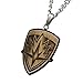 Marvel Comics Unisex Adult Guardians of the Galaxy Logo Stainless Steel Pendant Necklace with 24 inch Chain, Brown/Silver, One Size