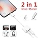 Headphone Adapter for iPhone 8/8Plus 7/7Plus X 10 XS Female Earbud Adapter Cable Aux Audio Headphone Jack 3.5 mm Splitter Adaptor Earphone with Music+Charge Phone Accessory iOS 11/12 System Later