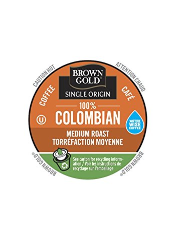 Brown Gold Single Origin Coffee Capsules, 100% Colombian, 48 Count