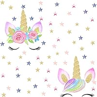 Easu Unicorn Wall Decals Unicorn Wall Stickers Girls Bedroom Wall Stickers Nursery Kids Room Wall Decor Unicorn Birthday Wall Decals