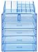 Sorbus Acrylic Makeup Organizer Set, 6-Drawer Vanity & Countertop Cosmetic Storage with Small & Wide Compartments, Blue Brilliance Makeup Storage for Brushes, Jewelry – Holiday Gift for Women & Teens