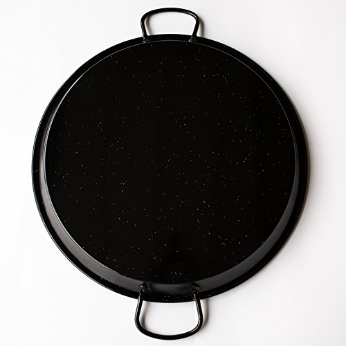 Enamelled Steel Valencian paella pan. 28Inch / 70cm /30 Servings