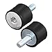 uxcell M6 Male Female Rubber Mounts Vibration Isolators Shock Absorber 20mm X 15mm Black 8pcs