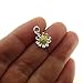 Sunflower Charm - Sterling Silver Sunflower Charm- Two-Tone Charm - Daisy Flower Pendant (1 pc)