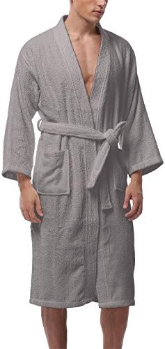 Giova Men's Terry Cloth Turkish Cotton Spa Bathrobe Sleepwear Long Robe