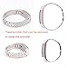 bayite Metal Bands Compatible with Fitbit Alta and Alta HR, Jewelry Bangle Adjustable Bracelet with Rhinestone? (Black, 5.5