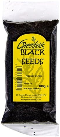 Greenfields Black Nigella Seeds 100g, Kalonji, Premium Quality Black Seeds, Superfoods, 100% Pure and Natural Black Seeds
