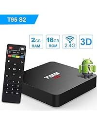 T95 S2 Android 7.1 tv caja con 2 GB RAM   16 GB ROM Amlogic S905W Quadcore HDMI HD Soporte 2.4G Wifi 3D 4K