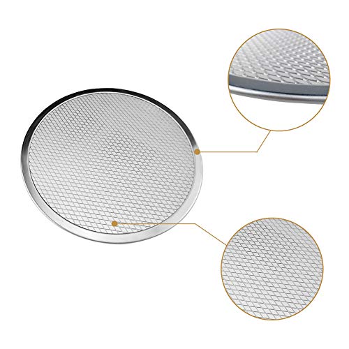 Efanr Pack of 12 Pizza Pans with Holes, Aluminum Nonstick Pizza Pan Round Shape Baking Screen Seamless-Rim for Commercial Restaurant Use, 6-Inch, 10-Inch, 12-Inch (12-Inch) - Thumbnail 3