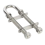 Amarine-made Stainless Steel Marine Boat Stern Bow Eye Tie Down U Bolt (1/2-Inch and 3/8-Inch optional)