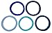 L. Erickson Sport Pony, Blue Multi, Set of Five - Exceptionally Secure with Gentle Hold