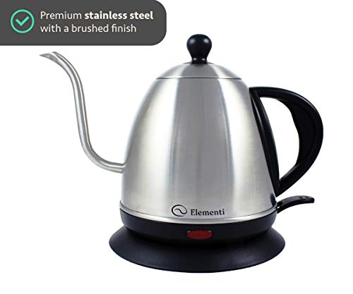 Electric Gooseneck Kettle (1.0L) - Electric Pour Over Kettle Electric, Pour Over Coffee Kettle, Electric Tea Kettle, Hot Water Kettle Electric & Tea Maker, Electric Kettle Gooseneck, Water Heater Kettle