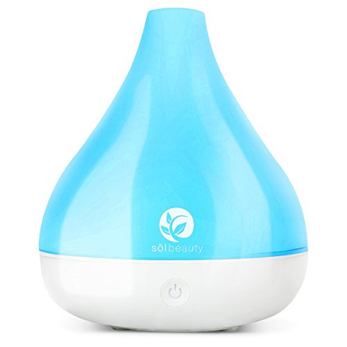 Sol Beauty Premium 800 Milliliter Essential Oil Aroma Diffuser - Ultrasonic Cool Mist Humidifier for Home, Office, Bedroom, and Bathroom - Up To 30 Hours of Use On A Single Fill